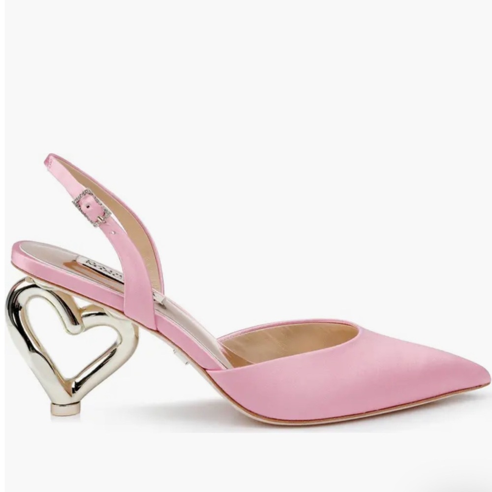 Badgley Mischka Heart Heels in Lucille Pink